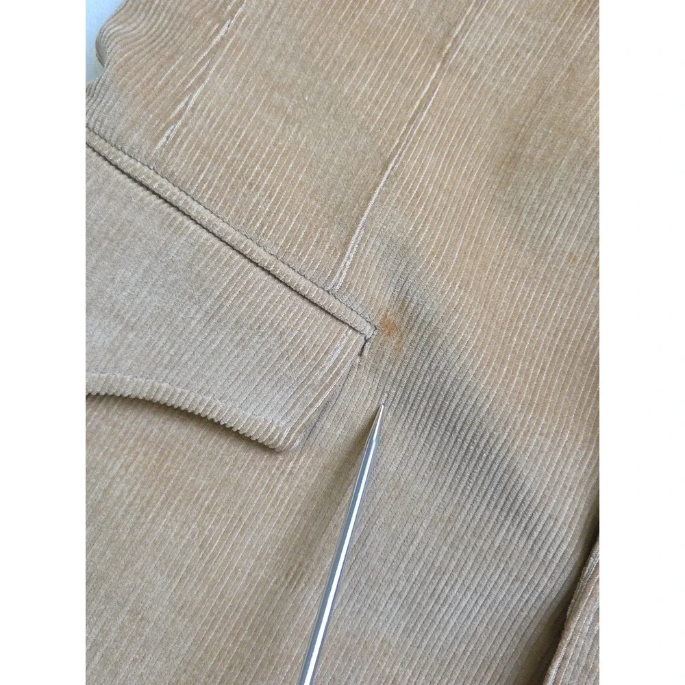 Vtg 70s Wrangler Western Corduroy Jacket Elbow Patch Tan Sport Coat Blazer Sz 40